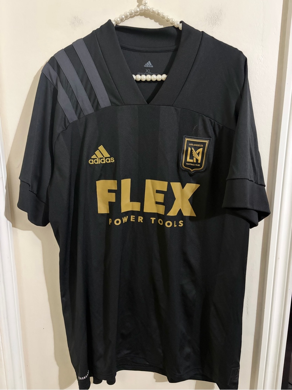 adidas Los Angeles FC Black and Gold Short Sleeve Jersey